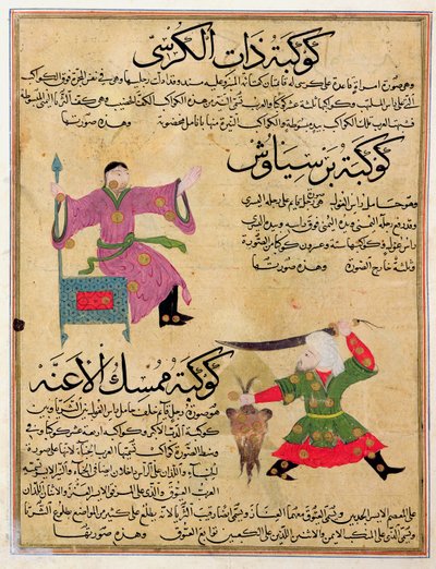 Die Sternbilder von Andromeda und Perseus, Illustration aus 
